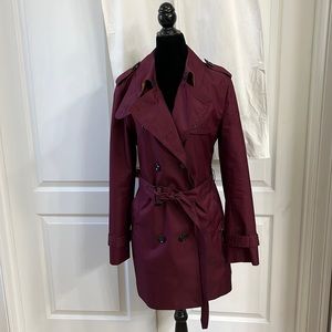 Purple Coach Short Trench Coat Size Medium